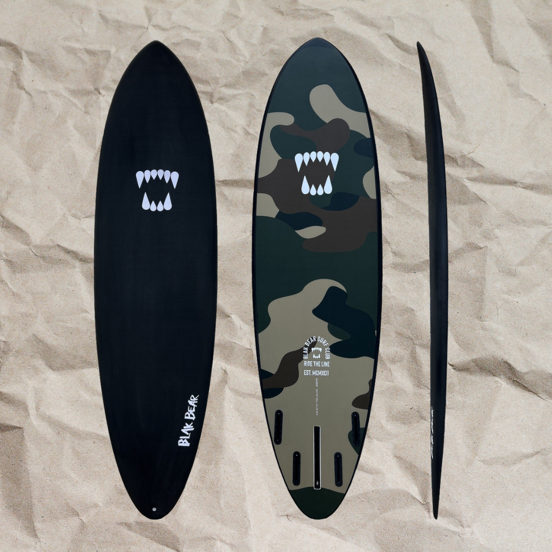 Glider Surf School Surfboard in Black / Black, 9 ft – BLAK